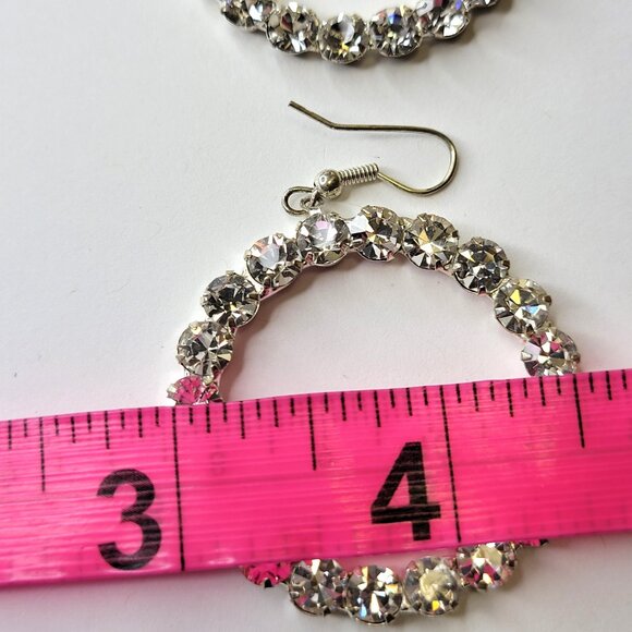 Round Crystal Earrings Dazzling Crystal Earrings - Picture 5 of 9